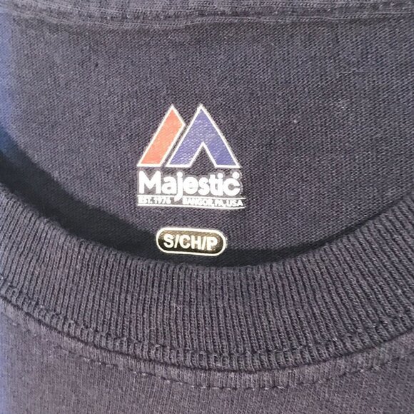 Majestic NFL Super Bowl Denver Broncos Blue Orange Small Short Sleeve T Shirt - Picture 5 of 7